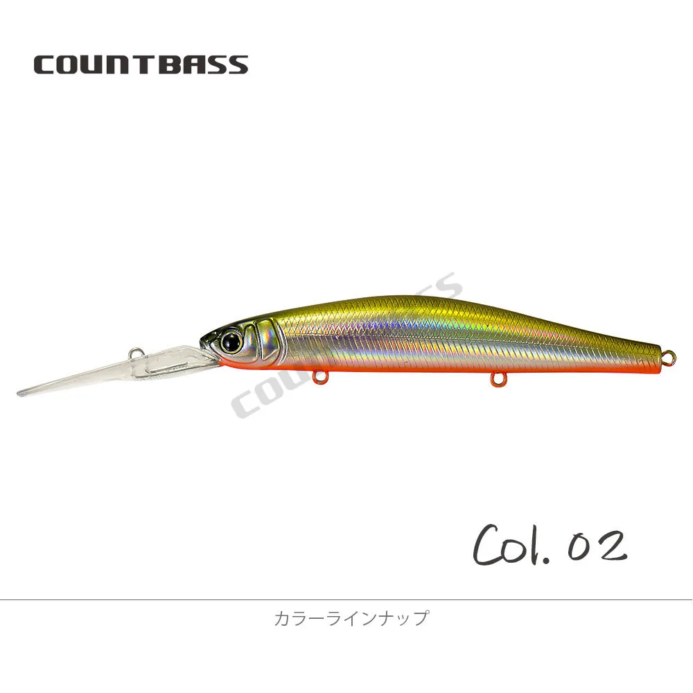 COUNTBASS Langsam schwimmender Wobbler 115 mm 4-1/2 Zoll 20 g 3/4 oz. Dive 4m 13ft Minnow Jerk Your Baits Angelköder – Detail 14
