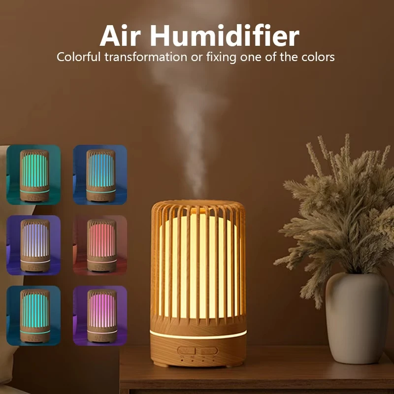 

150ml Bird Cage Ultrasonic USB Humidifier Air Humidifier Aromatherapy Machine,Essential Oil Diffuser With Colorful Night Lights