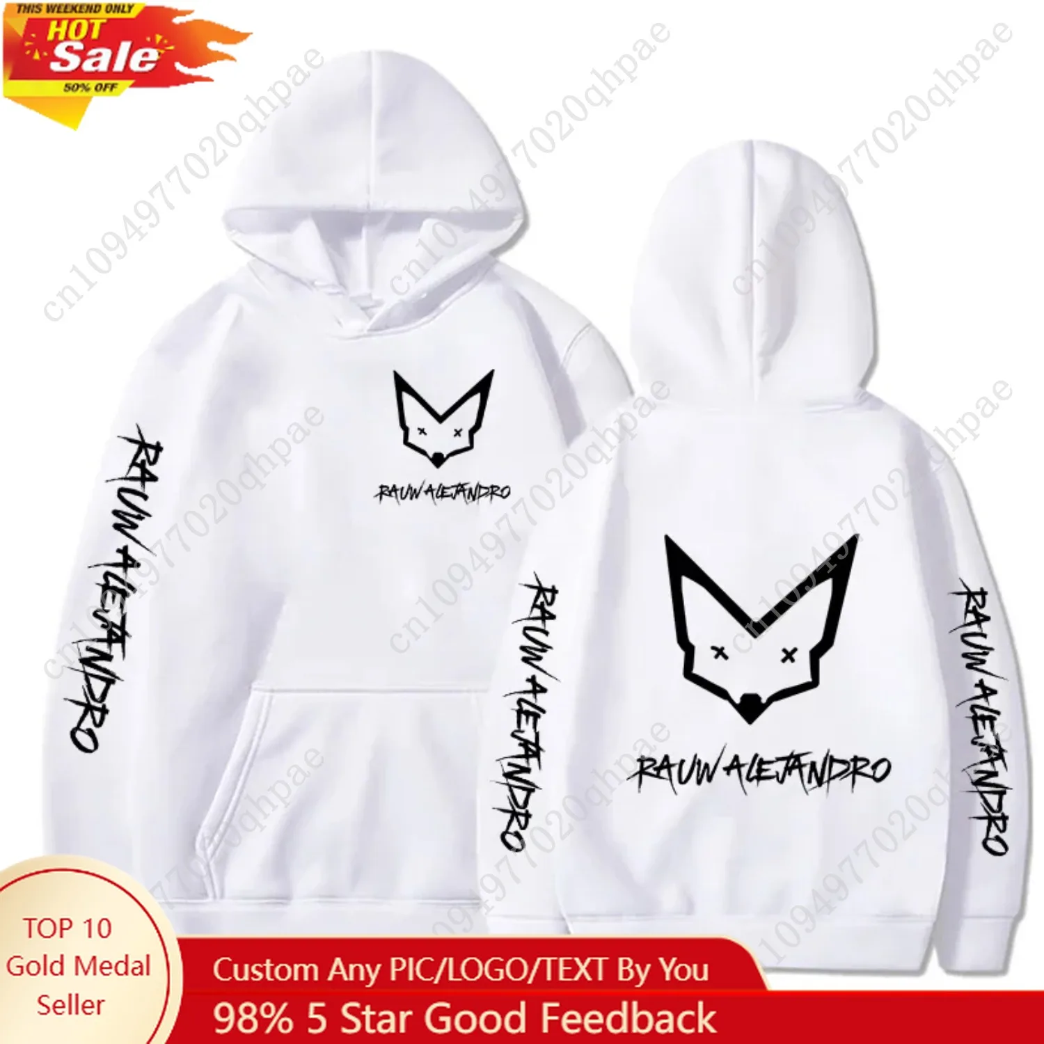 Rauw Alejandro هوديي الرجال والنساء Harajuku البلوز الشارع ارتداء للجنسين الخريف/الشتاء أفخم سترة ذات علامة تجارية دافئة