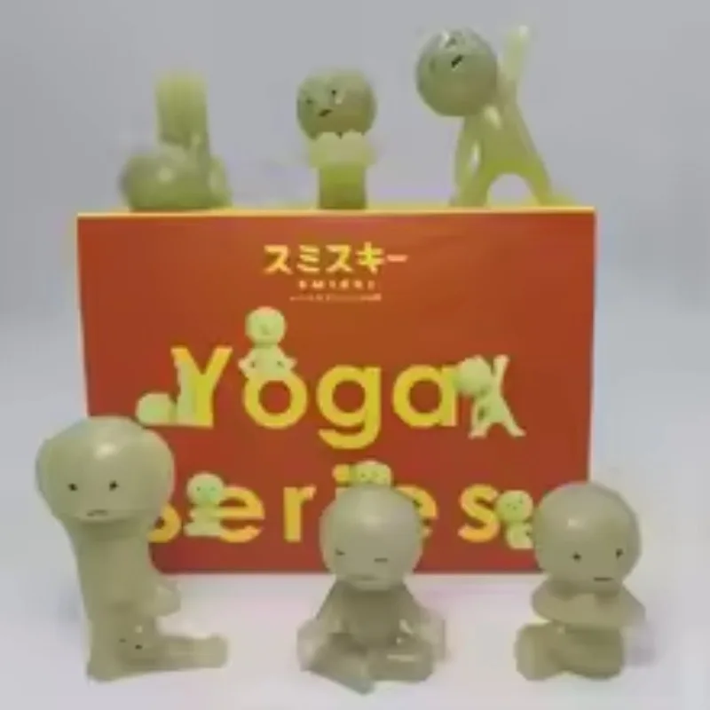 Série de sala de estar luminosa elfo brilhante boneca caixa cega smiski requintado decoração de mesa bonito boneca brinquedo modelo caixa surpresa presente