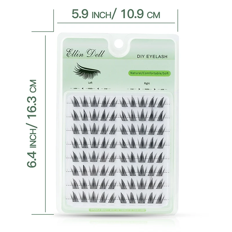 JIZI-LASH DIY pestañas postizas de girasol extensiones de pestañas naturales suaves con rizo en C maquillaje de pestañas individuales de Anime