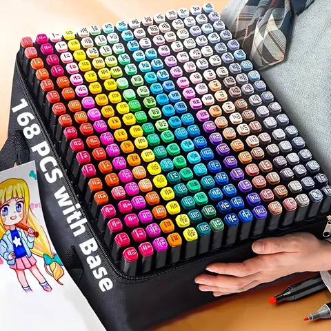 40/60/80/132/180/274 Colors Alcohol Drawing Markers Dual Tip Permanent Art Sketch Markers for Illustration School Supplied