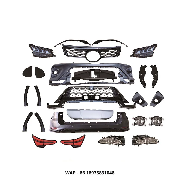 

Fortuner 2016-2021 Original Quality Body Kit 2022 Style Sport Grille Headlights Taillights Bumper Body Kit