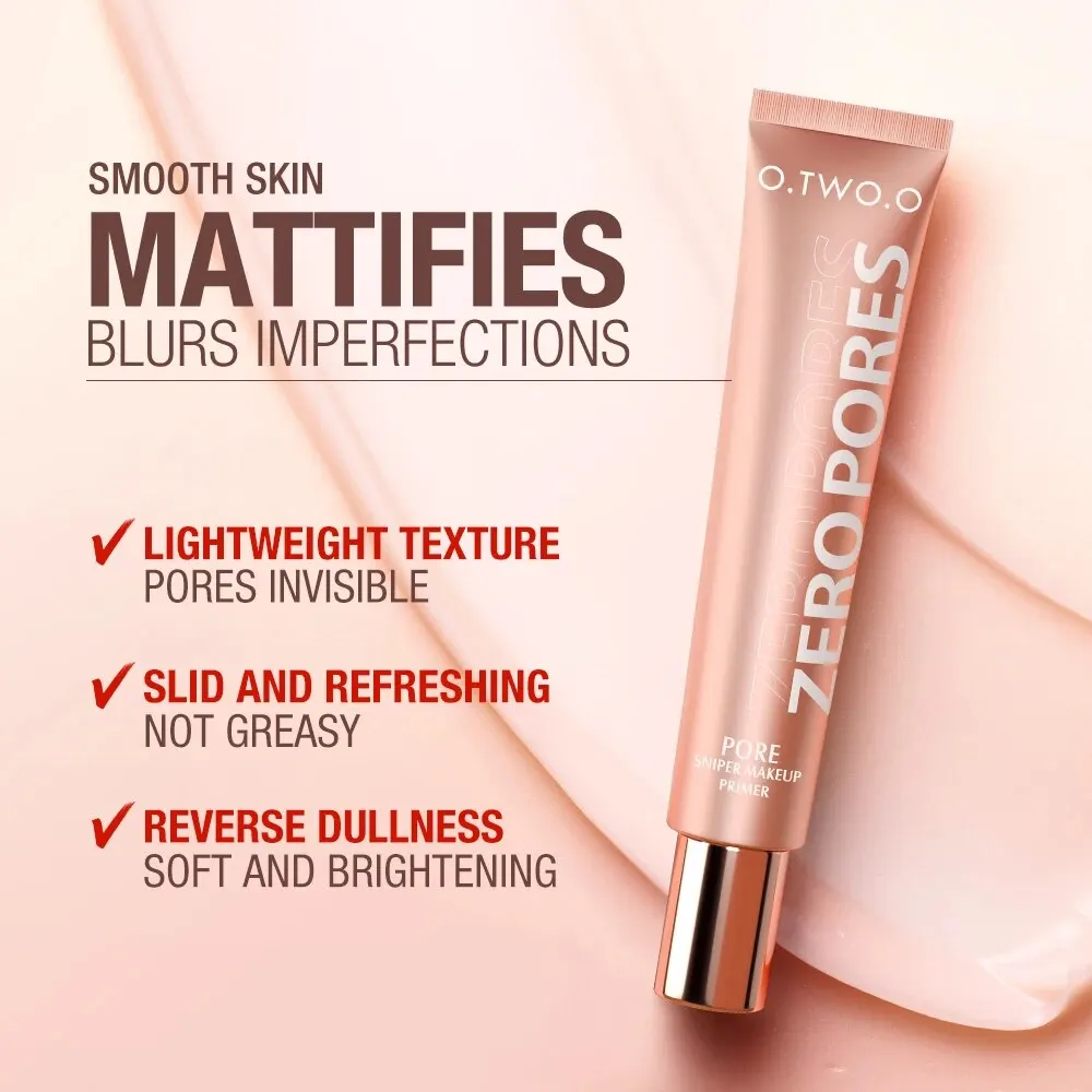 O.TWO.O Face Primer Makeup Base 20ml Invisible Pore Smooths Fine Lines Oil-Control Brighten Moisture Primer for Face Cosmetics