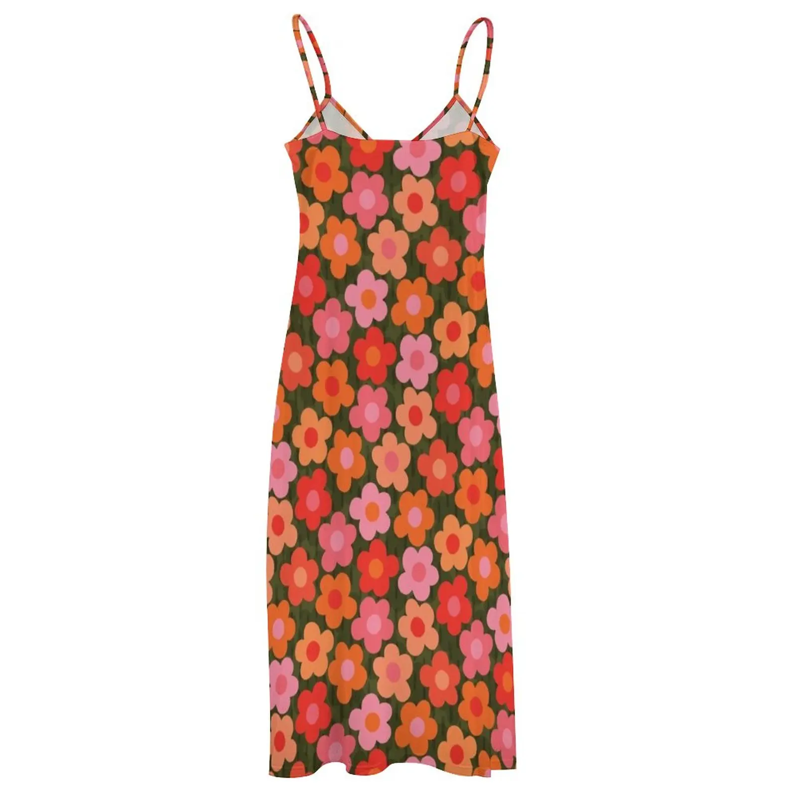 Vestido de verano sin mangas para mujer, estampado floral, estilo bohemio