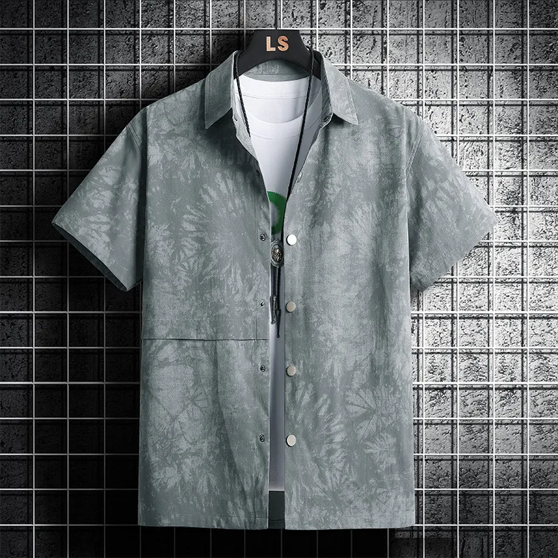 Men Shirt Short Sleeve Summer Oversize Plus Size 8xl 7xl Printed Casual Designer Hip Hop High Quality Hot Sale