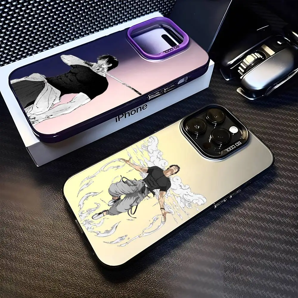 

J-Jujutsu K-Kaisen T-Toji F-Fushiguro Phone Case For iPhone17,16,15,14,13,12,11 Plus,Pro Max Purple Matte Shockproof Cover