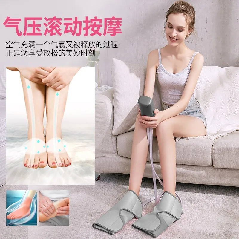 Calf air wave fully automatic pressure massager, household electric hot compress leg beauty device