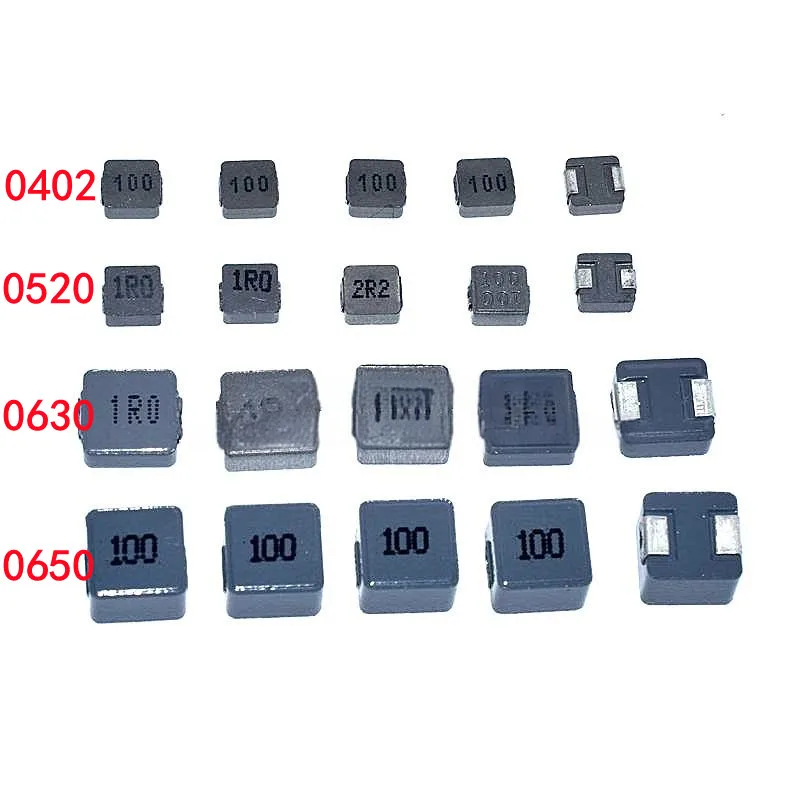 10PCS 0520 0530 0630 0650 Integrated SMD Power Inductors with Inductance Values of 1UH 2.2UH 4.7UH 10UH 15UH 22UH 47UH