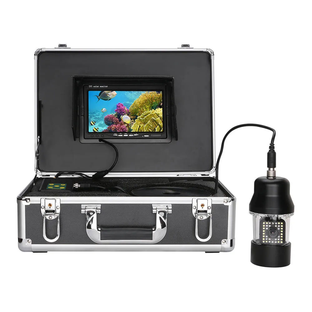 Ip68 Waterproof Ice Fishing 7 Inch 20m 360 Degree Rotating Underwater Fishing Video Camera