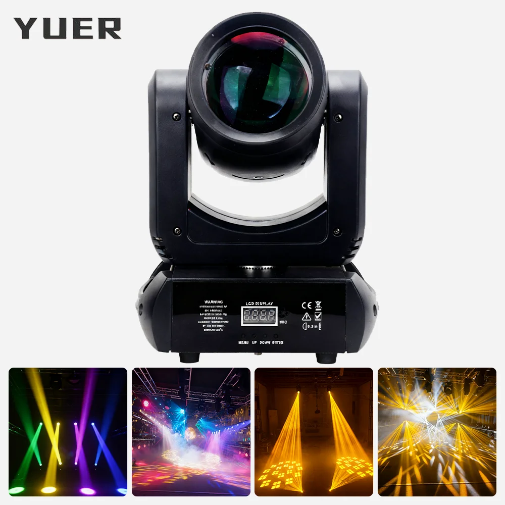 

MINI 150W LED Beam Moving head light with 7 Gobos 18 Rotating Prisms DMX512 for DJ Disco Party Wedding bar club stage light