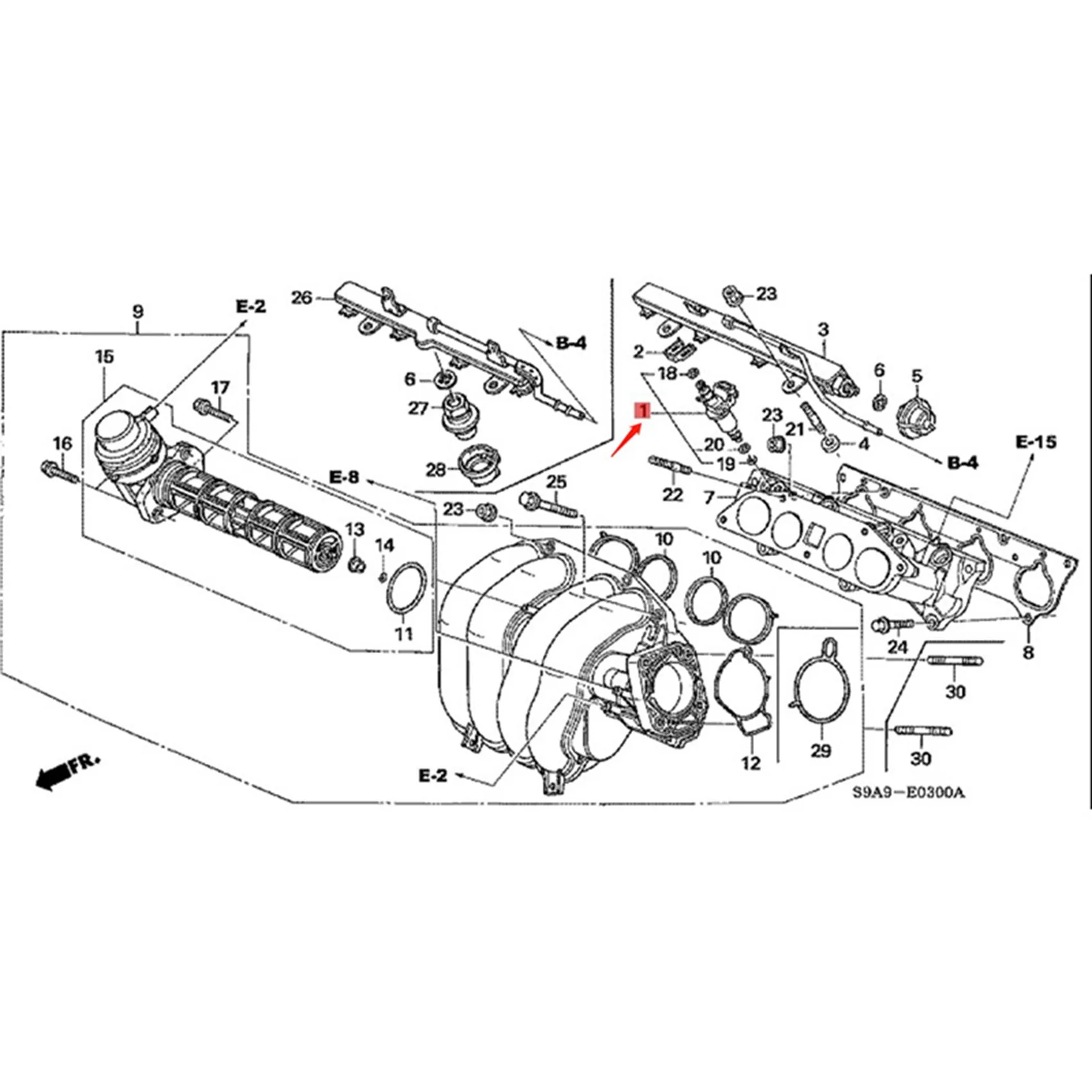 8Set Fuel Injector Repair Kits 16450 RCA A01 For-Honda Accord Odyssey Acura 2003-2013 Replace Nozzle 16450PPAA01