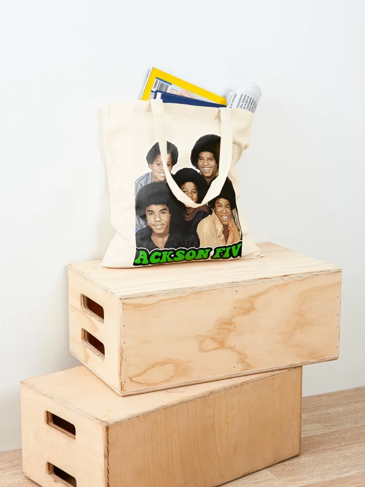 The Jackson Five T-Shirt Tote Bag reusable shopping bag sac pour femme large size bags cute tote bag