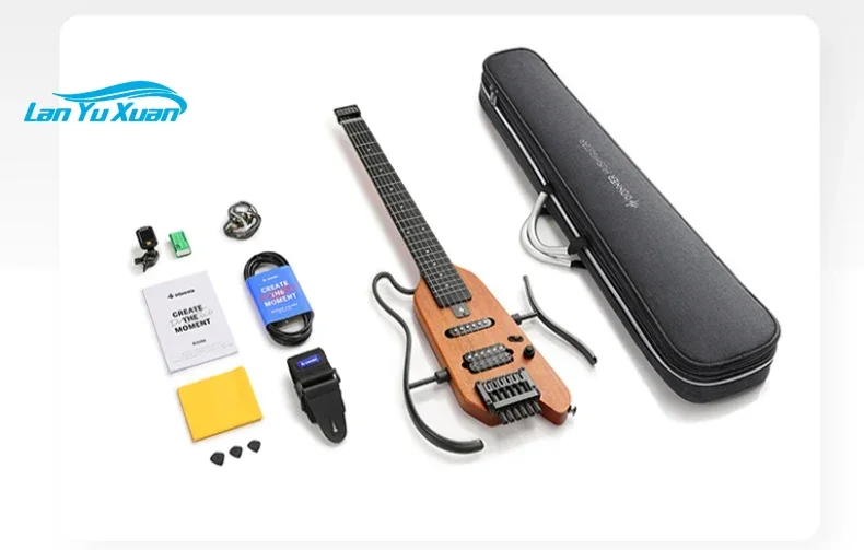 

2026 Donner HUSH-X 38 Inch Electric Guitar Technology Zero Design Rock Starter Portable Headless Electric Guitar