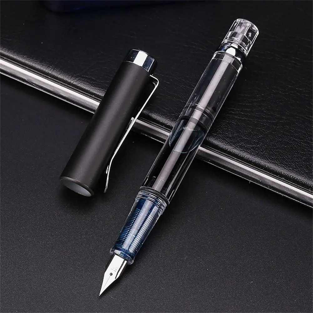 

Student Office Business Transparent Large Capacity 0.38mm Ink Pens Piston Fountain Pen Fountain Pen Writing Pen