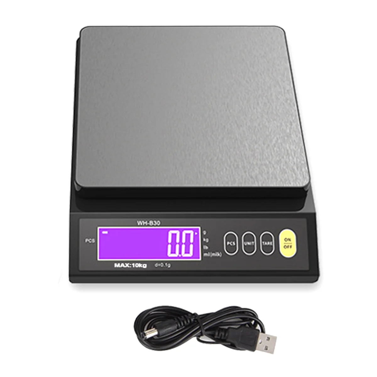 

10kg/0.1g Digital Electronic Kitchen Scale Multifunction Stainless Steel Measuring Weighing Baking Tool with LCD Display