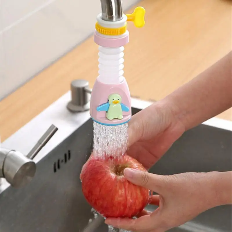 360 Rotatable Splashproof Saving Tap Cartoon Penguin 3 Modes Removal Purify Water Faucet Filter Dispensador Kitchen Accessory