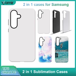 VORMIR 5pcs 2 in 1 Blank Phone Cases for Samsung S24 S23 S22 S21 Ultra Plus Phone Back DIY Sublimation Covers for A14 A13 A55