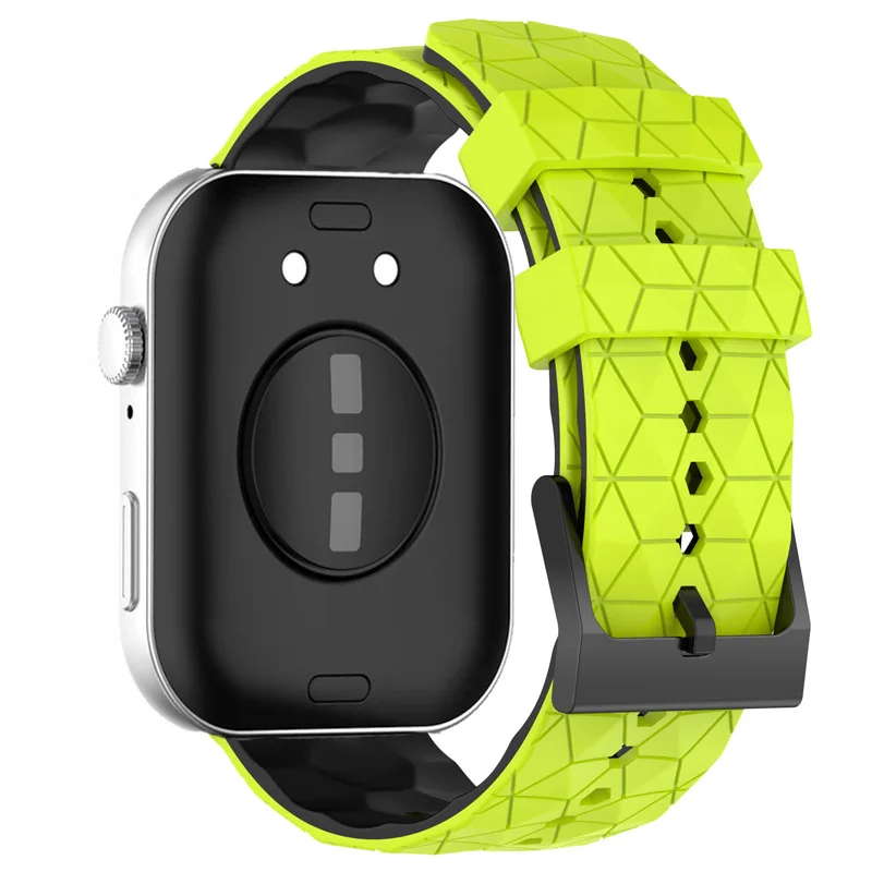 Pulseira de silicone para huawei watch fit 3/4/4 pro padrão de futebol pulseira substituível para huawei watch fit 4/3 pulseira