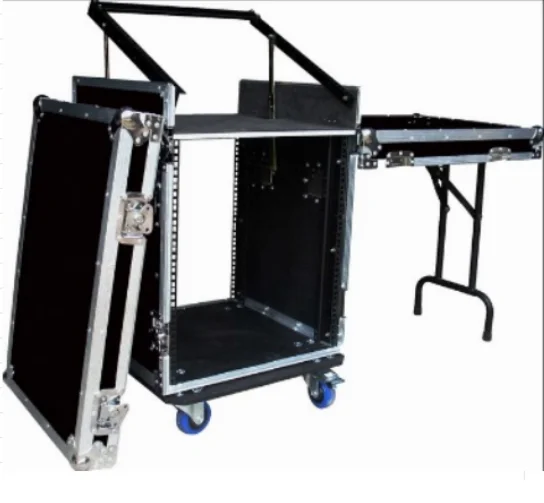 Hight Quality Aluminum -11U SLANT RACK, 16U VERTICAL RACK, WITH CASTERS and TABLE(XY-637)