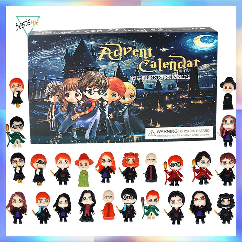 

Новый адвент-календарь, слепая коробка, фигурка Гарри Поттера, загадочная коробка, цифровой обратный отсчет, 24 сюрпризы внутри, рождественский, новогодний подарок