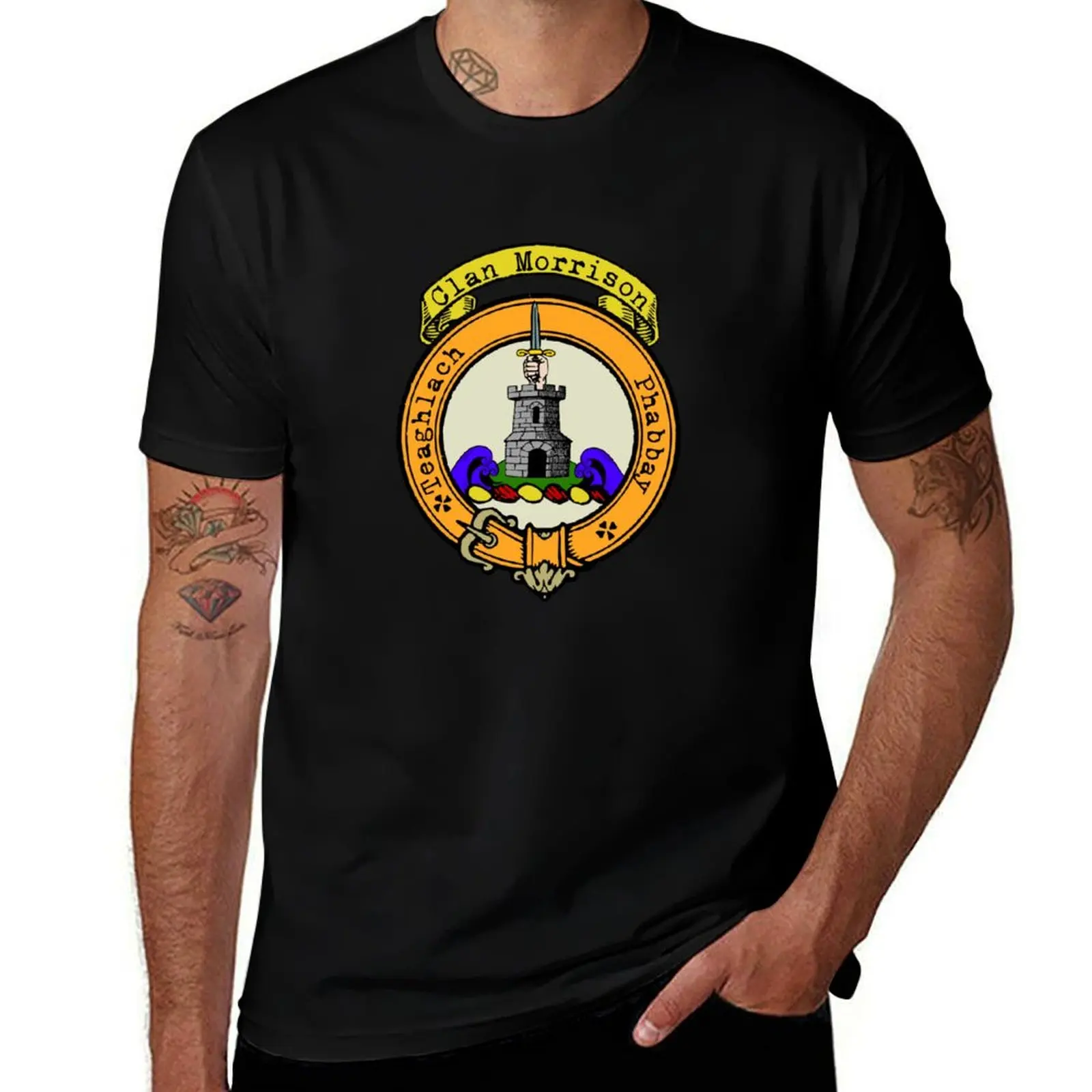 

Morrison Clan Surname crest T-Shirt man t shirt cotton man t shirt summer T-Shirt
