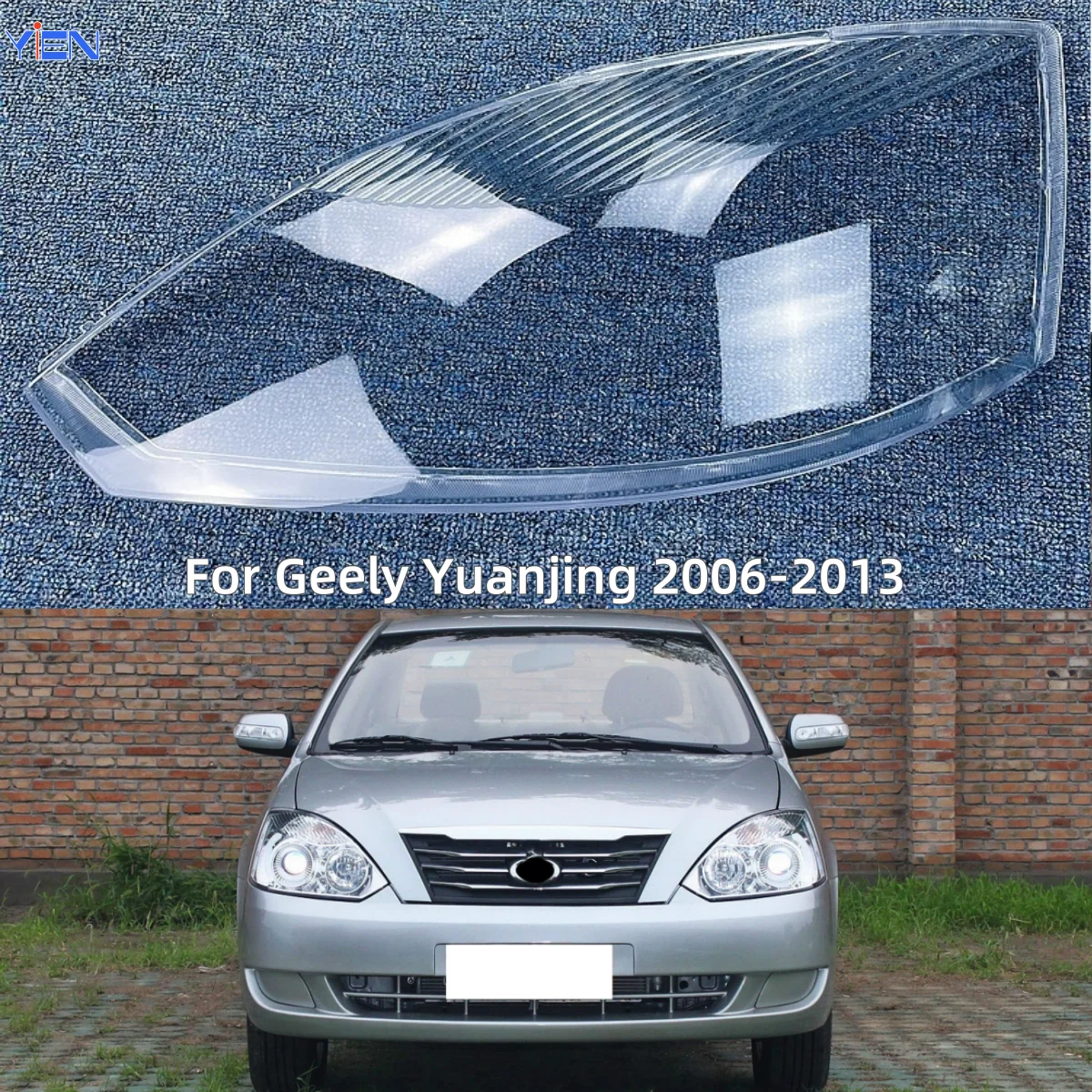

For Geely Yuanjing 2006 2007 2008 2009 2010 2011 2012 2013 Automotive Accessories Headlights Lamp Lens Transparent shell