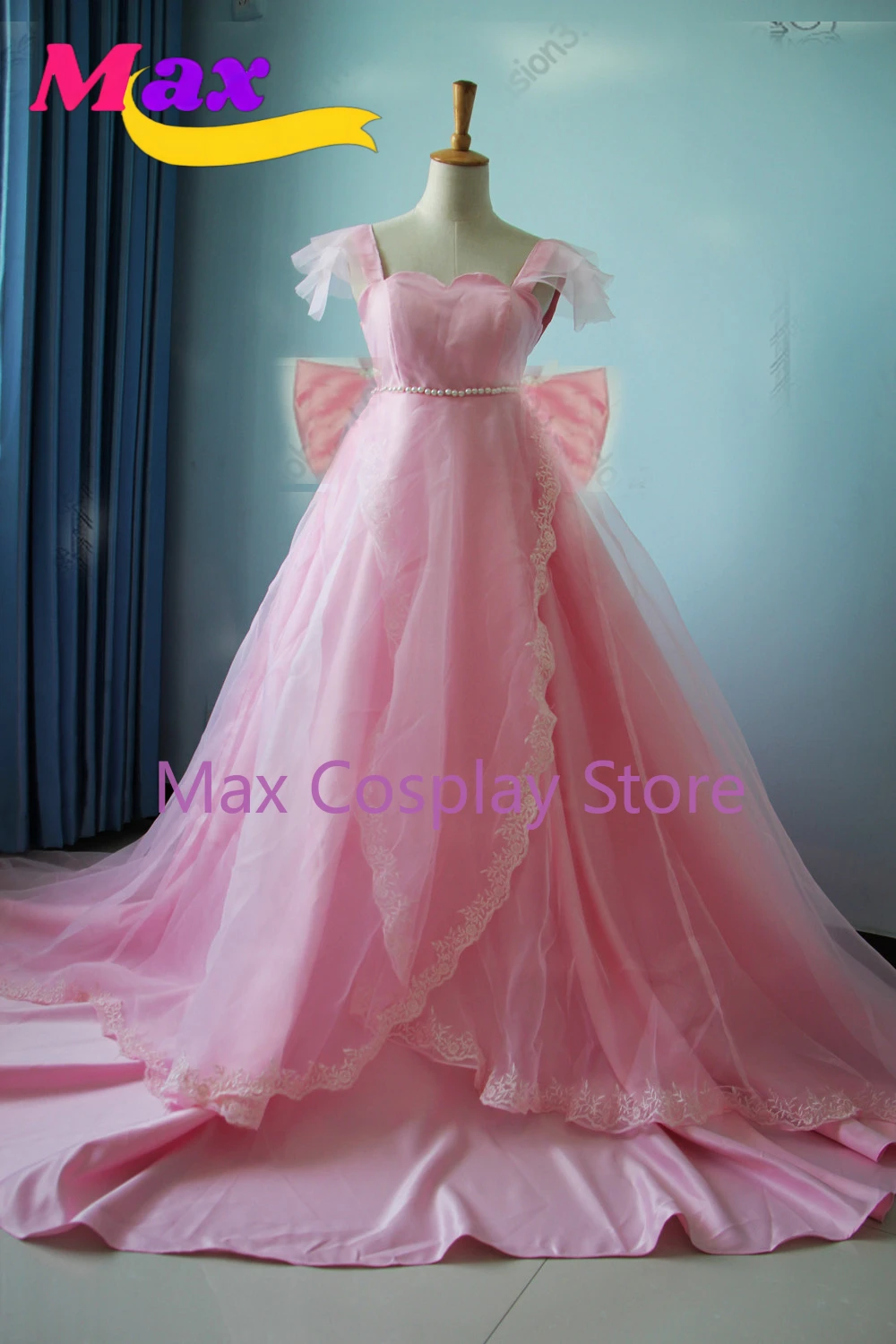 

Max Princess Chibiusa Pink Dress Cosplay Costume Customized size Halloween