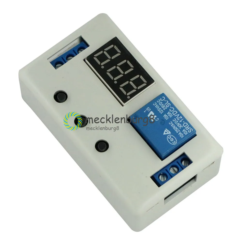 12V Digital Display LED Delay Timer Control Switch Relay Module Automation Case NEW