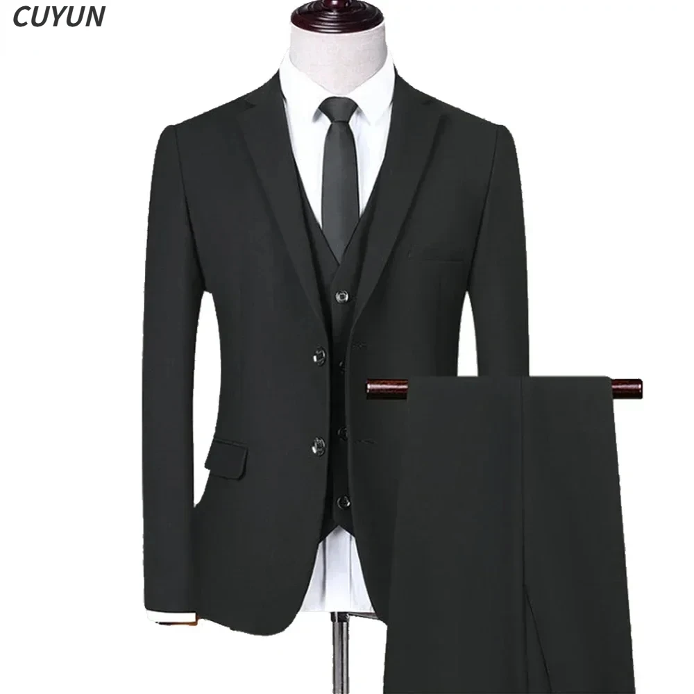 Men Suits Wedding High Quality 3 Pieces Elegant 2 Outfit Set Luxury Classic Blazers Jackets Vest Pants 2024 Formal Clothing