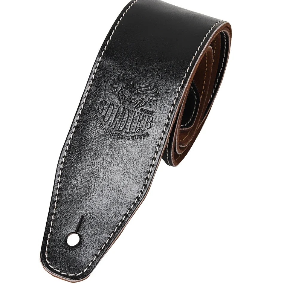 Adjustable Genuine Leather Guitar Strap For Acoustic Electric Guitar Bass Belt Guitar Accessories