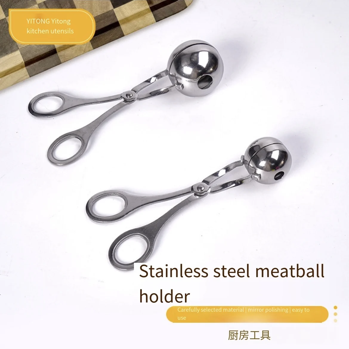 

Stainless steel meatball holder cross-border wholesale home making fish balls beef meatball rice ball tool kitchen meatball make