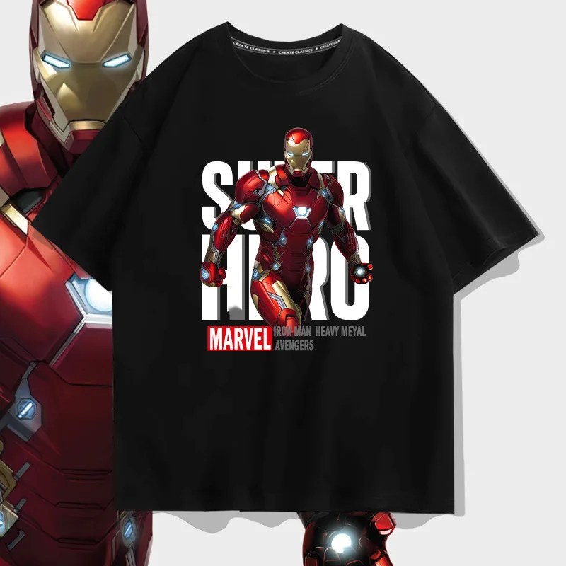 Iron Man Pure Cotton Children's Short Sleeved T-shirt Summer