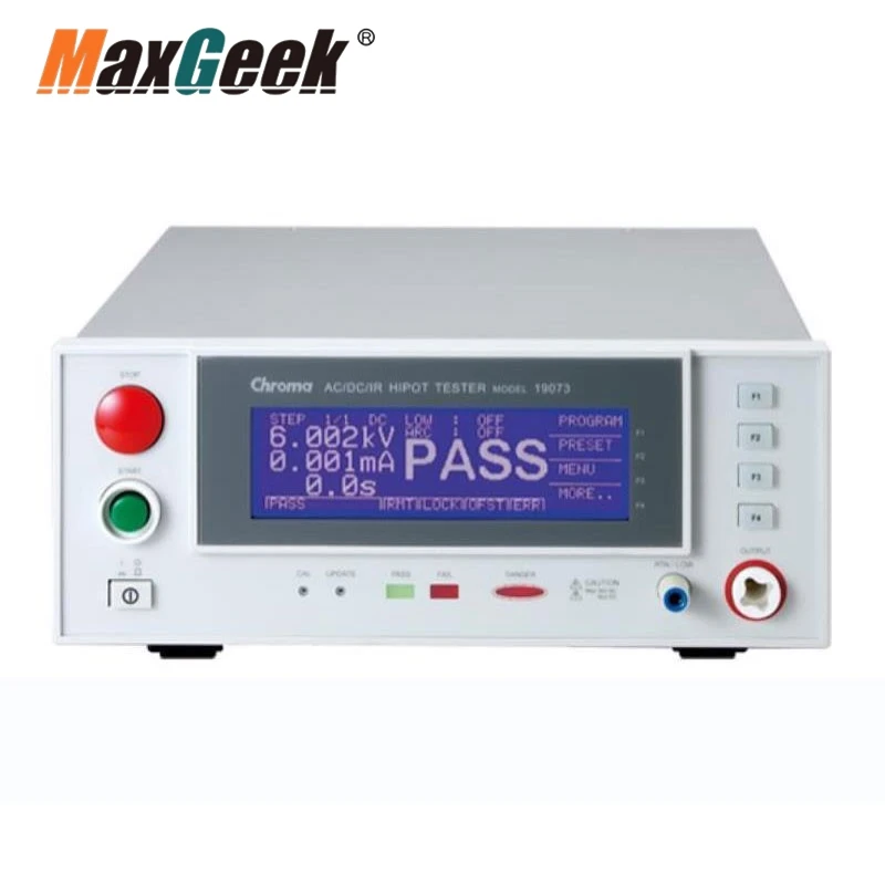 Maxgeek Chroma 19073 1-Channel AC/DC/IR HIPOT Tester 3-in-1 AC DC Hipot Tester Enables Accurate Measurement