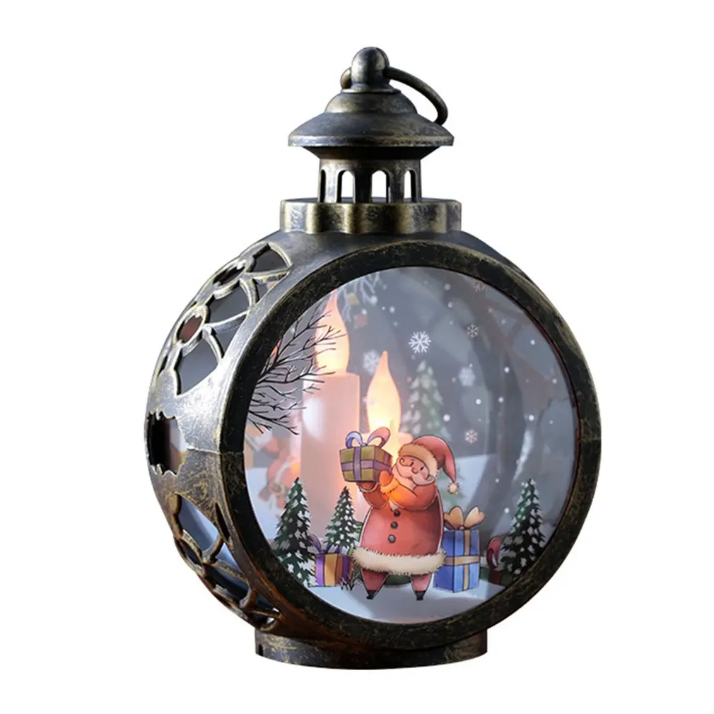 ZK20 LED Lamp Christmas Decorations for Home Lantern Light Candles Xmas Tree Ornaments, Santa Claus, Home Decor, New Year Gift