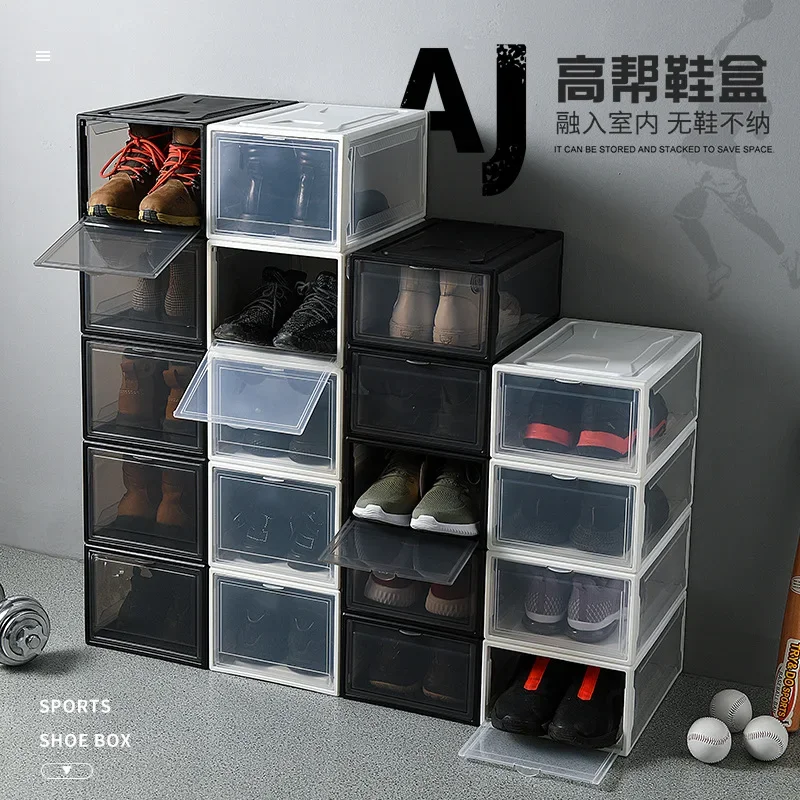 

1 Pack Shoe Organizer Sneaker Storage Box Acrylic Transparent Shoe Box Display Cabinet Flip Organizer