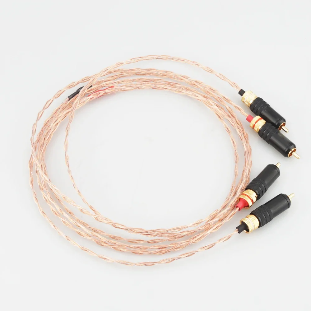Высококачественный аналоговый кабель RCA из чистой меди 3TC, супермягкий соединительный кабель RCA TO RCA HIFI Phono для усилителя DAC DVD
