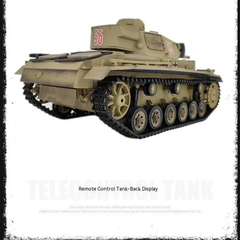 New Henglong  3848  Infrared Battle Full Scale Simulation Tank Shot  German No. 3 L Tank Remote Control Toy Children\'s Gift