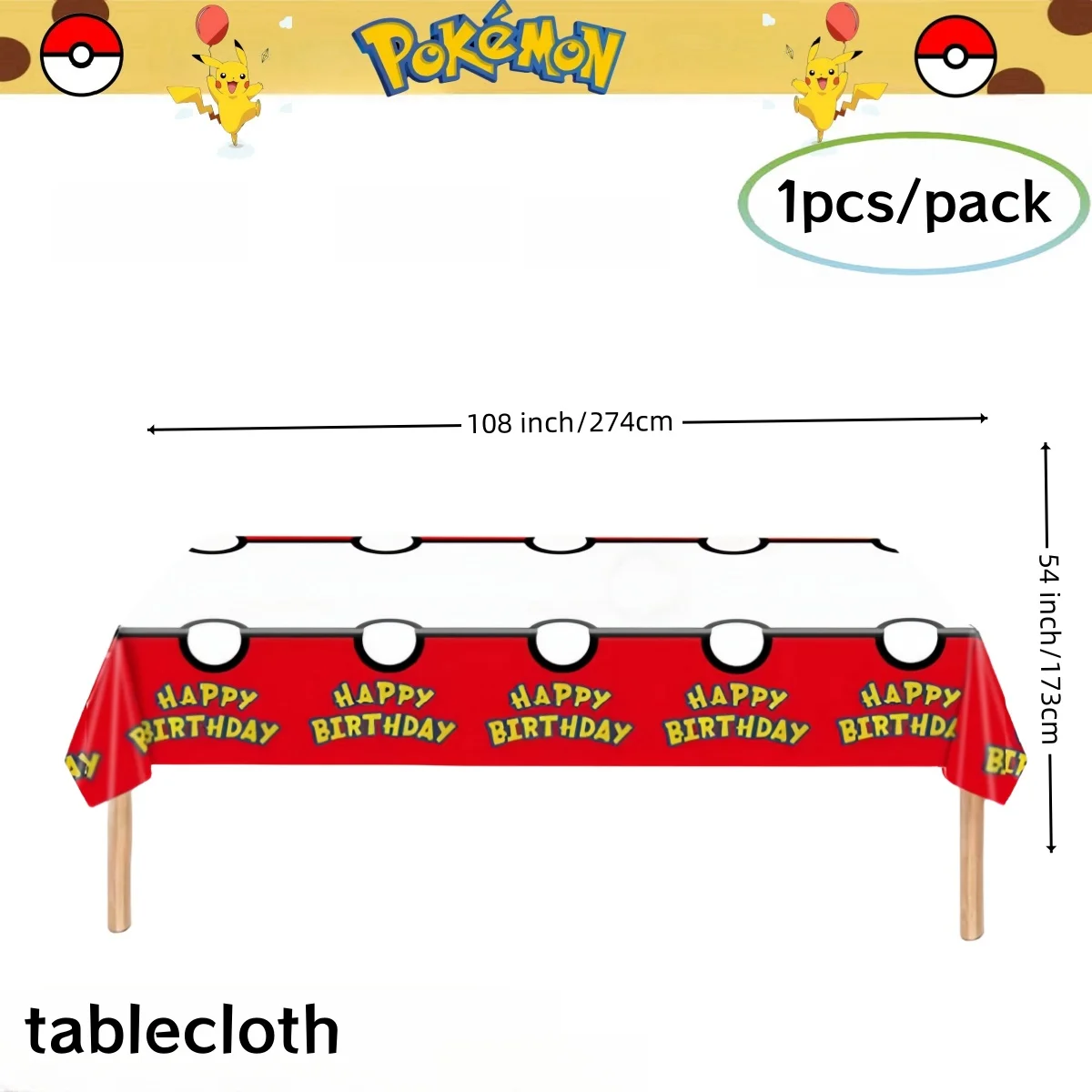 Pokemon Geburtstag Party Dekoration Pikachu Tischdecke Tasse Teller Serviette Geschenktüte Babyparty Kinder Gefälligkeiten Geschenke für Partyzubehör