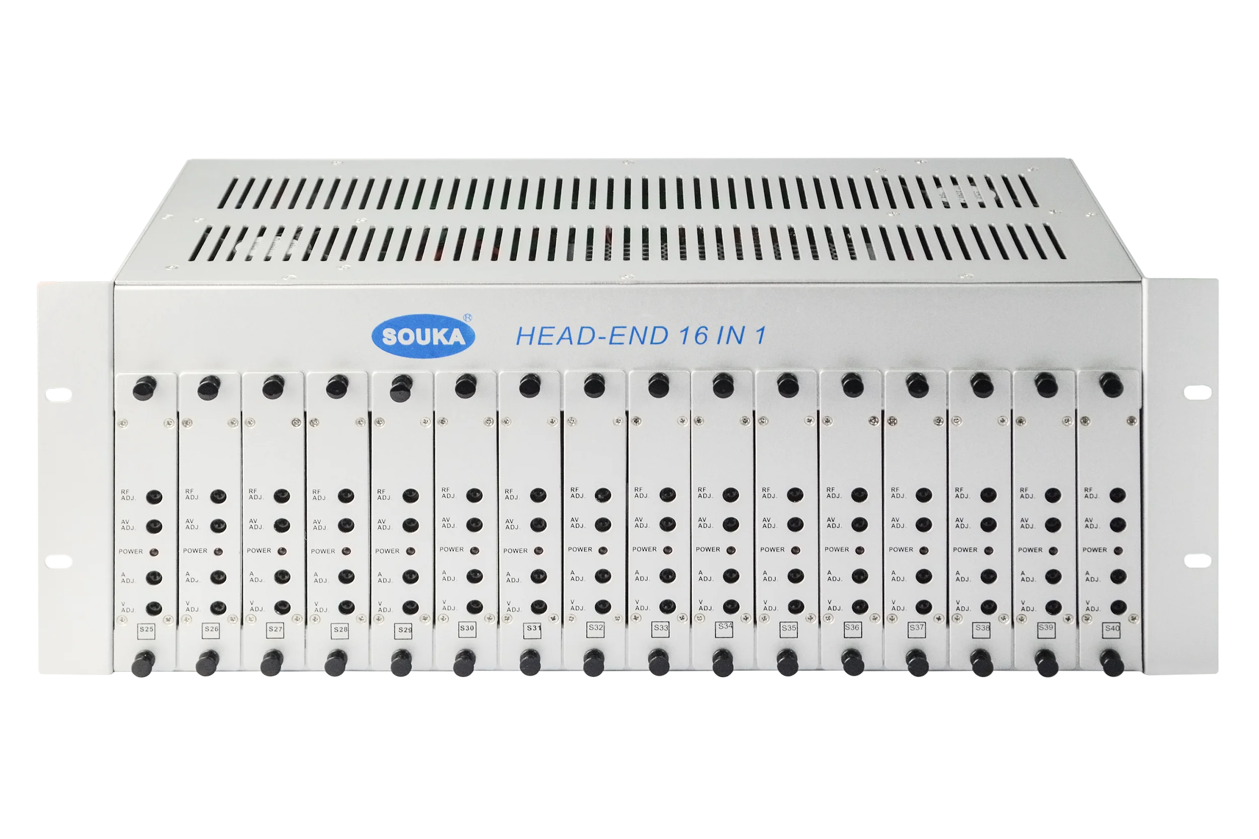 16-Wege-Festkanal-CATV 16-in-1-Modulator AV/HD zu RF Analog für Hotelsystem Glasfaser SK16M