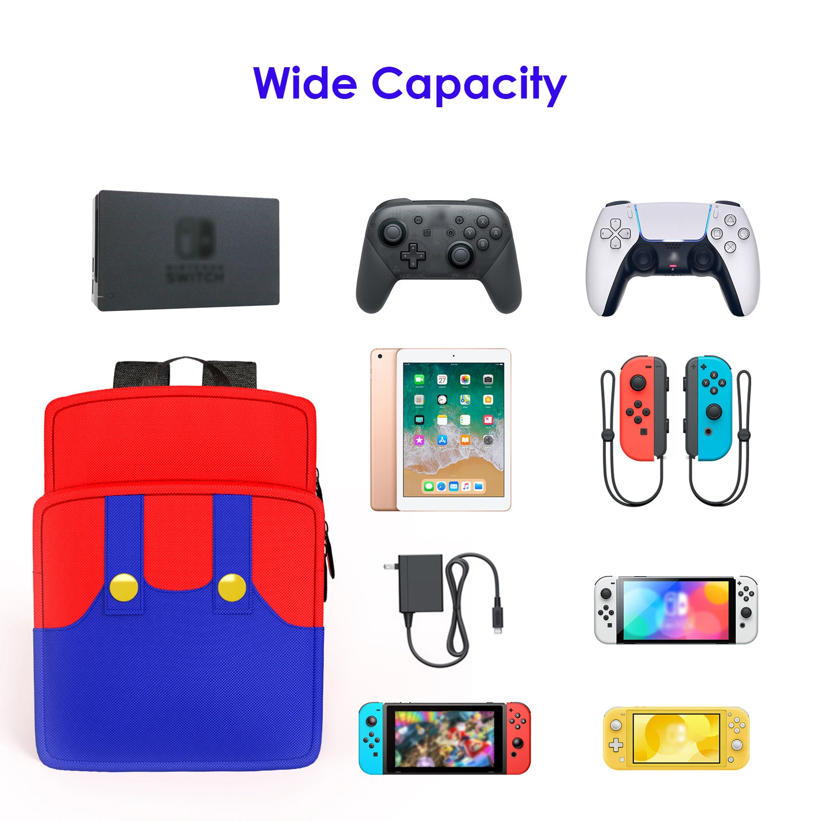 Cute Laptop Backpack Girls Boys Bookbag Fashion Casual Travel Bag Preschool Large Daypack for Switch /Lite/OLED Gift Christmas