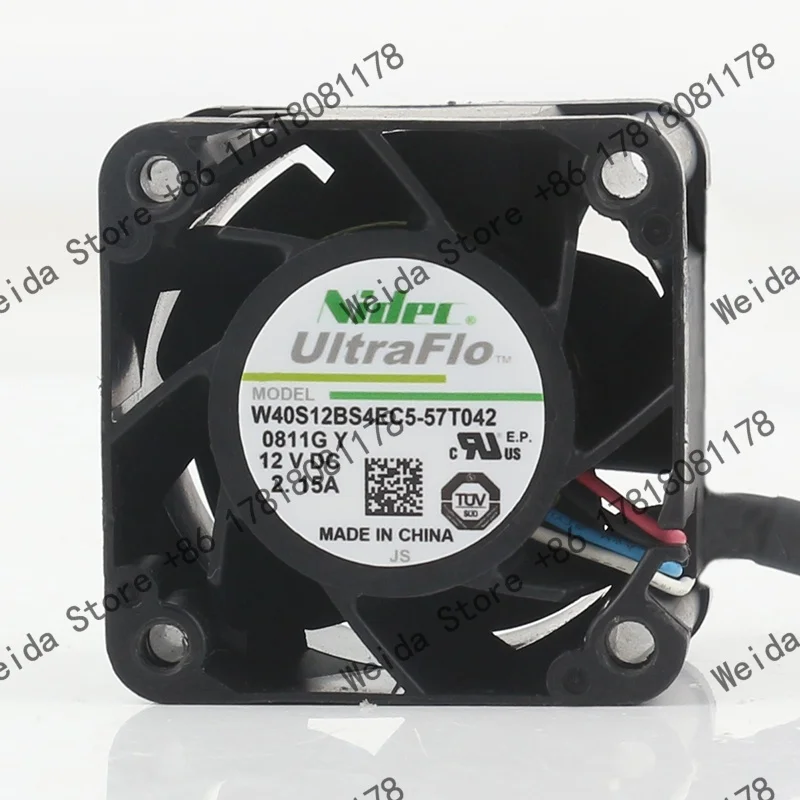 Nidec 5V 24V 48V DC 12V 2.15A AC EC 4CM 4028 40X40X28MM PWM four-wire inverter large air volume W40S12BS4EC5-57T042 cooling fan