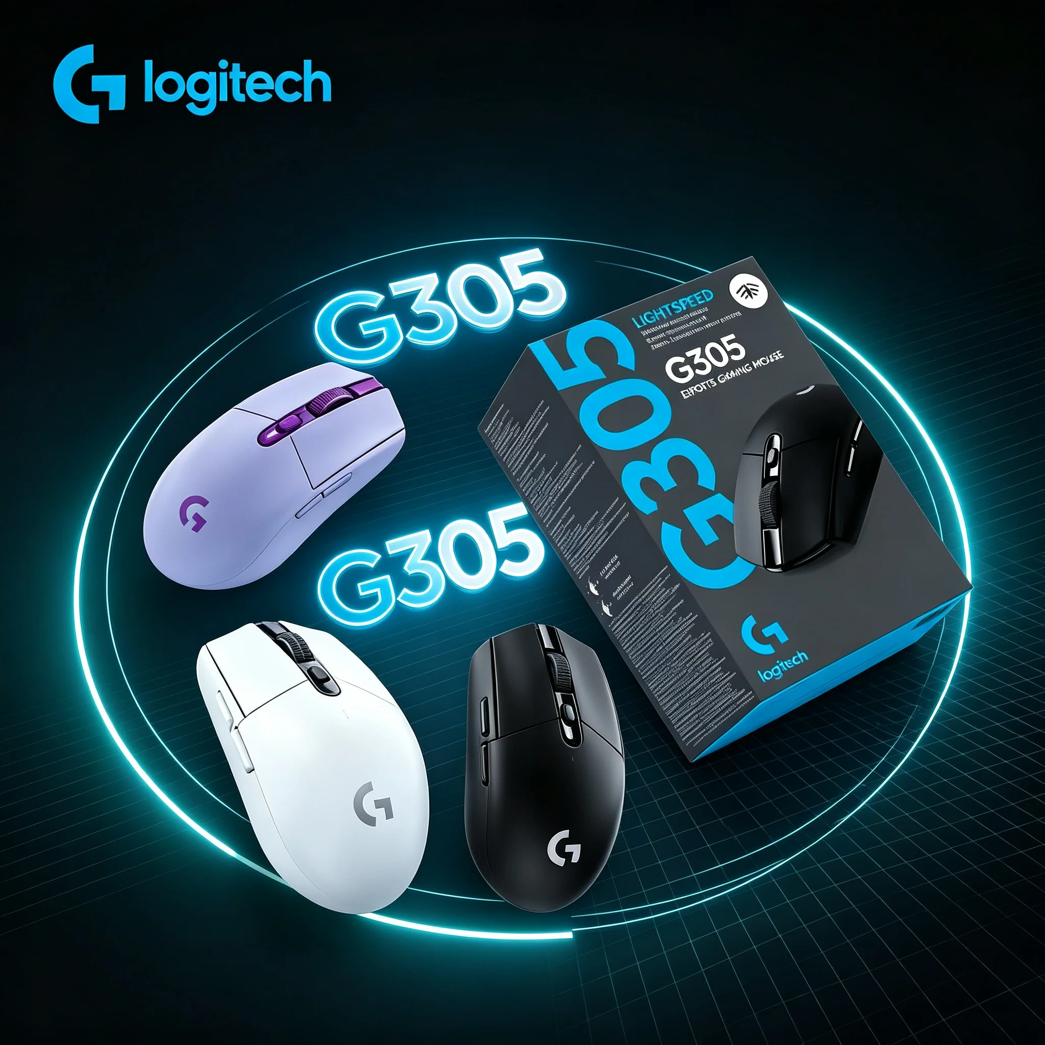 Practical Logitech G305 Wireless Gaming Mouse Hero Sensor Adjustable DPI On‑the‑Fly Switch Stable Wireless Connection Mice For N