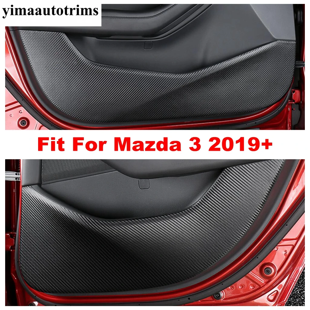 

Подходят для Mazda 3 2019 - 2023 автомобильные накладки для внутренней двери с защитой от ударов, пленочный коврик, наклейка, наклейка, защитная обложка, аксессуары для интерьера