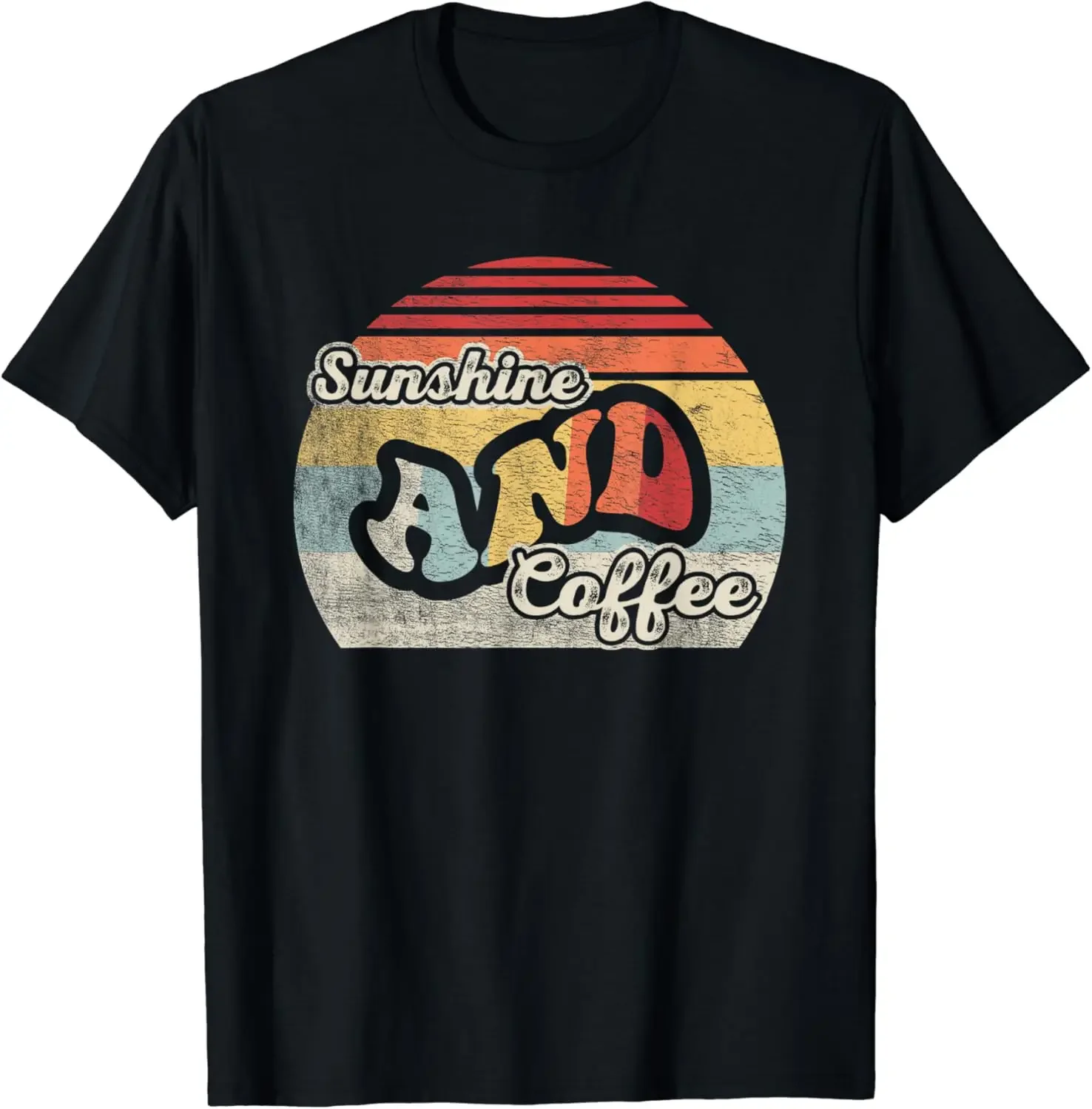 High Quality Cotton Vintage Coffee Lover Gifts Sunshine and T-Shirt Funny Tshits Unisex Tops O-neck Casual Loungewear