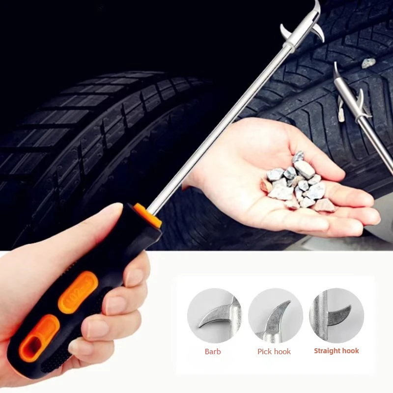 Tire Cleaning Hook Car Tire Clear Stone Hook To Remove Gravel Cleaning Tool Tire Stone Cleaner Hook Tire Cleaning Tool Universal