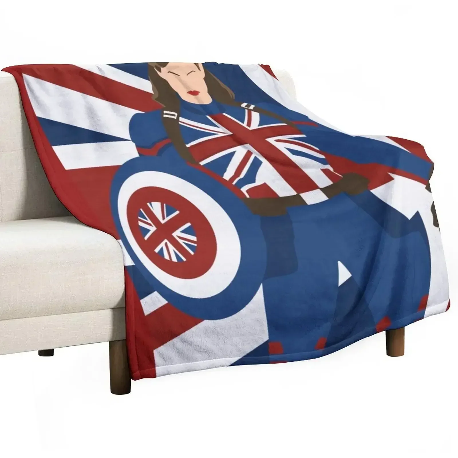 Captain Peg - Minimalist Print Throw Blanket Cozy Throw Blanket Birthday Gift for Him Her