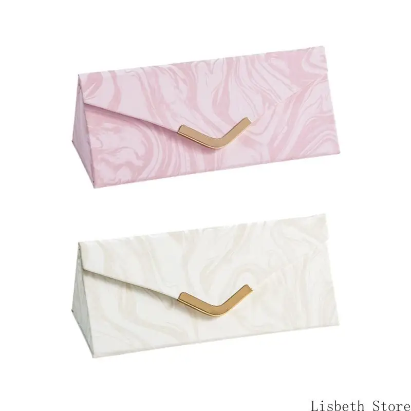 

124A Versatile Compact Storage For Eyeglasses Jewelry Sturdy PU Material Quick Fold Feature