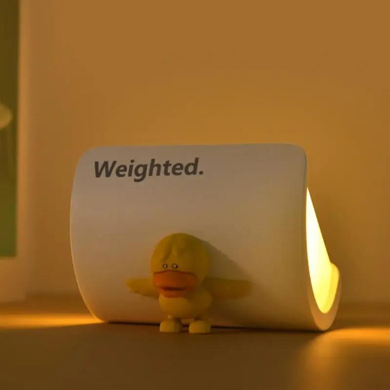 Light Up Duck 1200mAh Weighted Duck Night Lamps Duck Nightlight Bedside Table Lamp Kids Room Desk Lamp USB Charging For