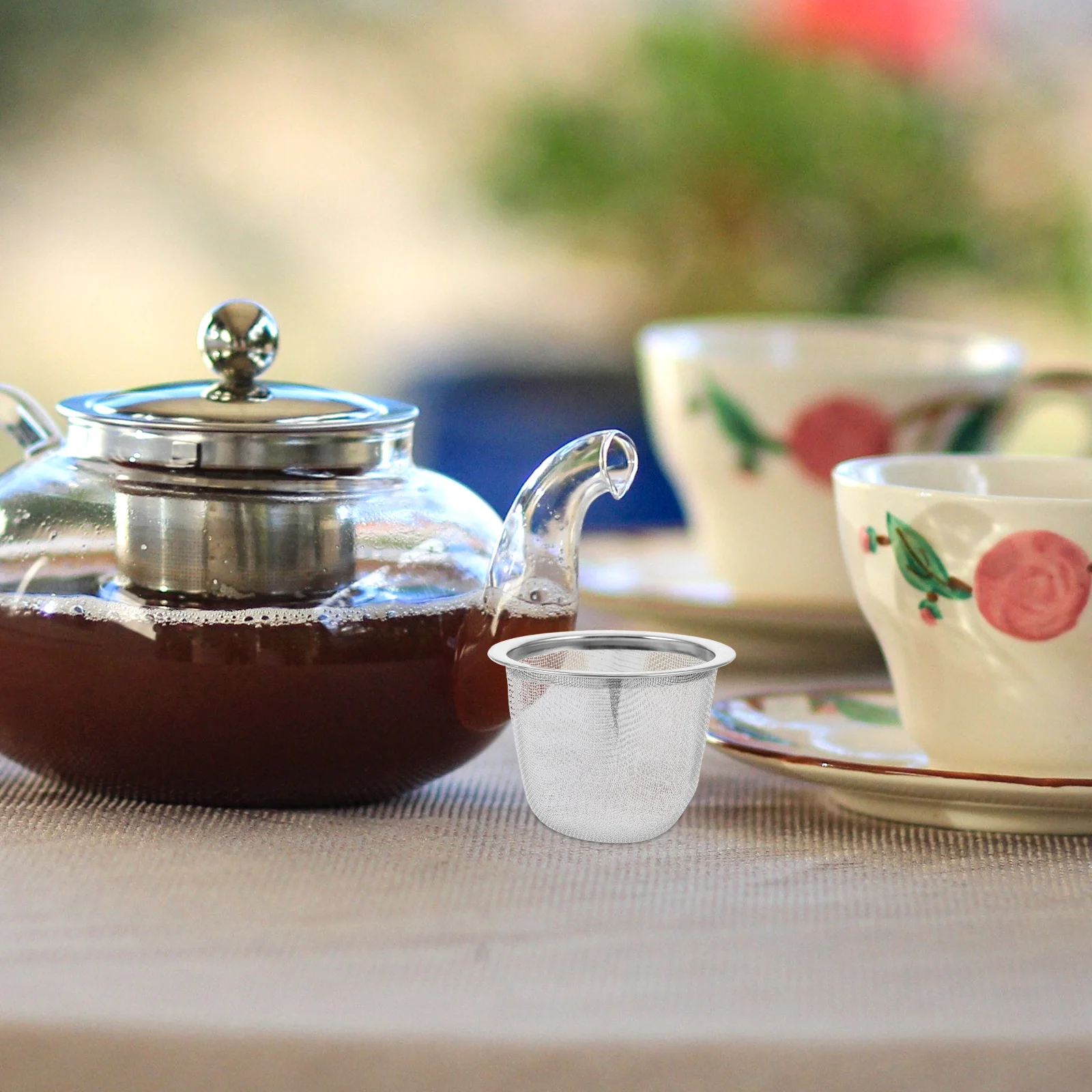 

2Pcs Stainless Steel Tea Infuser Leaf Strainer Long Lasting Tool for Loose Tea Brewing Teapot Infusers